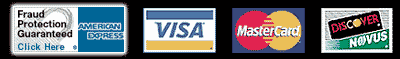 Visa, Mastercard, Discover, American Express