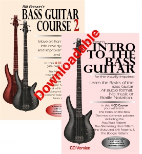 Intro to the Bass Guitar for the Visually Impaired and Bass Course 2 (Downloadable)