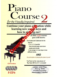 Piano Course 2 for the Visually Impaired (Downloadable)